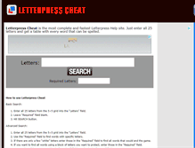 Tablet Screenshot of letterpresscheat.net